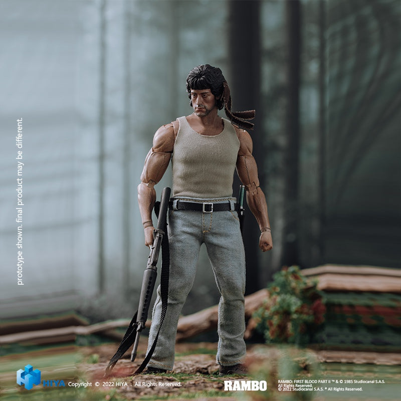 FIRST BLOOD Rambo Action Figure 1/12 Scale - Action Figure By HIYA Toys