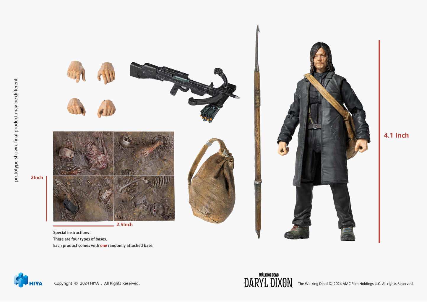 THE WALKING DEAD: DARYL DIXON Daryl  1/18 Scale - Action Figure By HIYA Toys