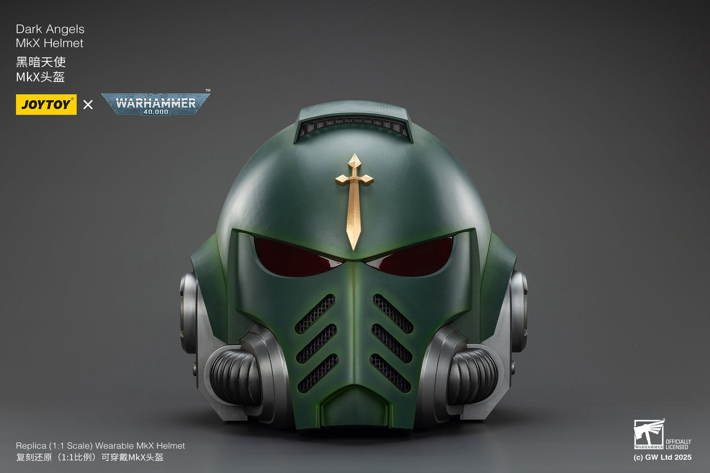1:1  Dark Angels MkX Helmet-"Warhammer 40,000" 1/1 Action Figure By JOYTOY