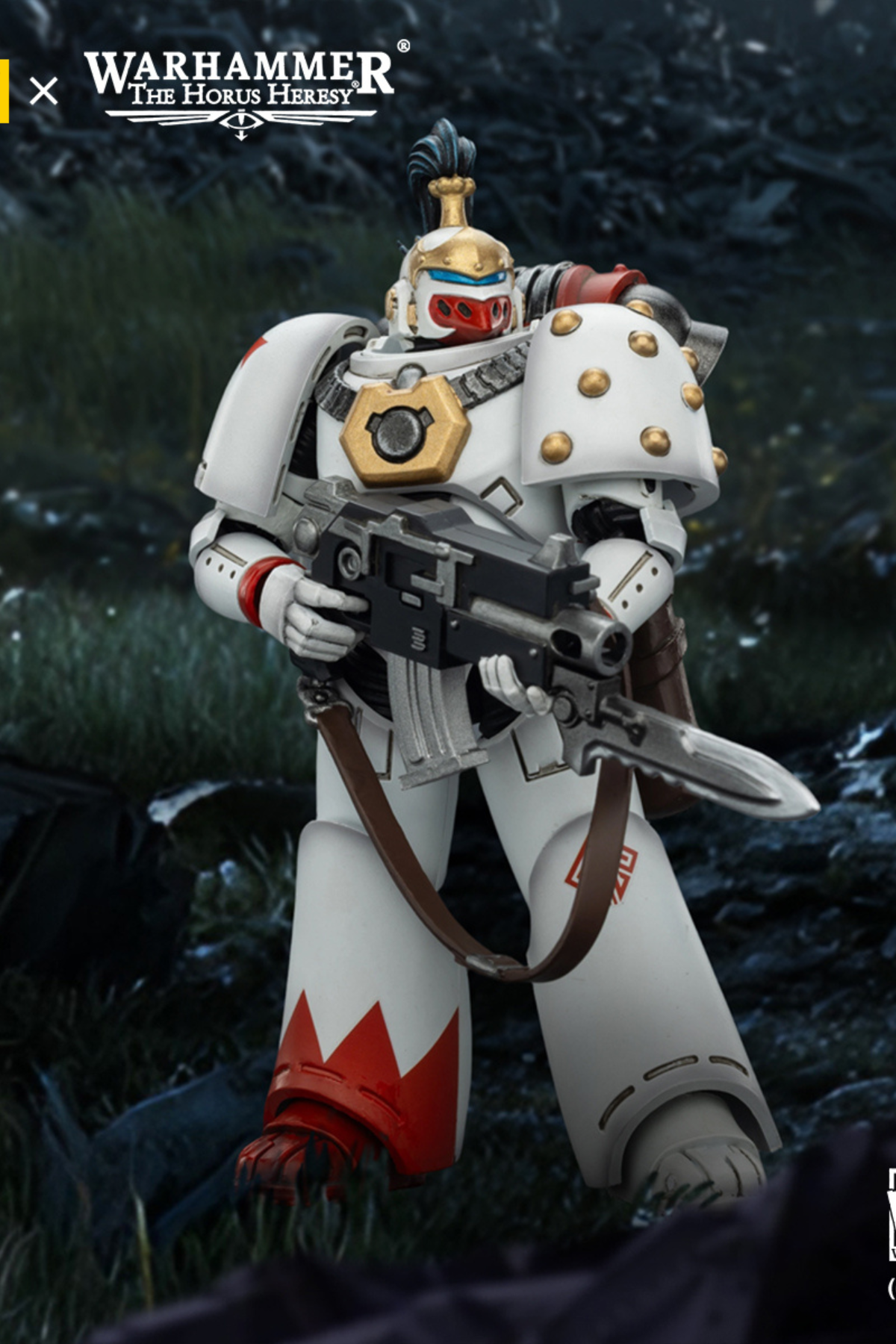 White Scars Legion Vigilator with Nemesis rifle and Bolt Pistol - Warhammer "The Horus Heresy" 1/18 Action Figure By JOYTOY