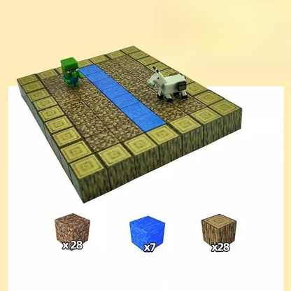 PIXEL CUBE Magnetic- [Pastoral] 63pcs+2dolls