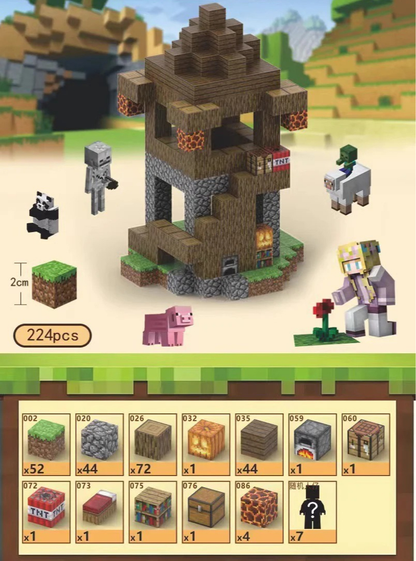 PIXEL CUBE Magnetic- [Outpost] 224pcs+6dolls
