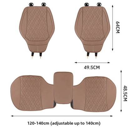 Car Seat Cushion- Premium Chestnut Brown - 3 Piece Set