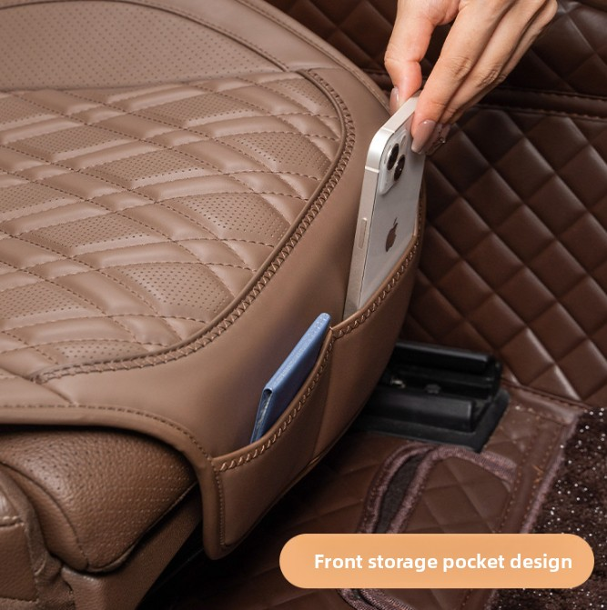 Car Seat Cushion- Premium Chestnut Brown - 3 Piece Set