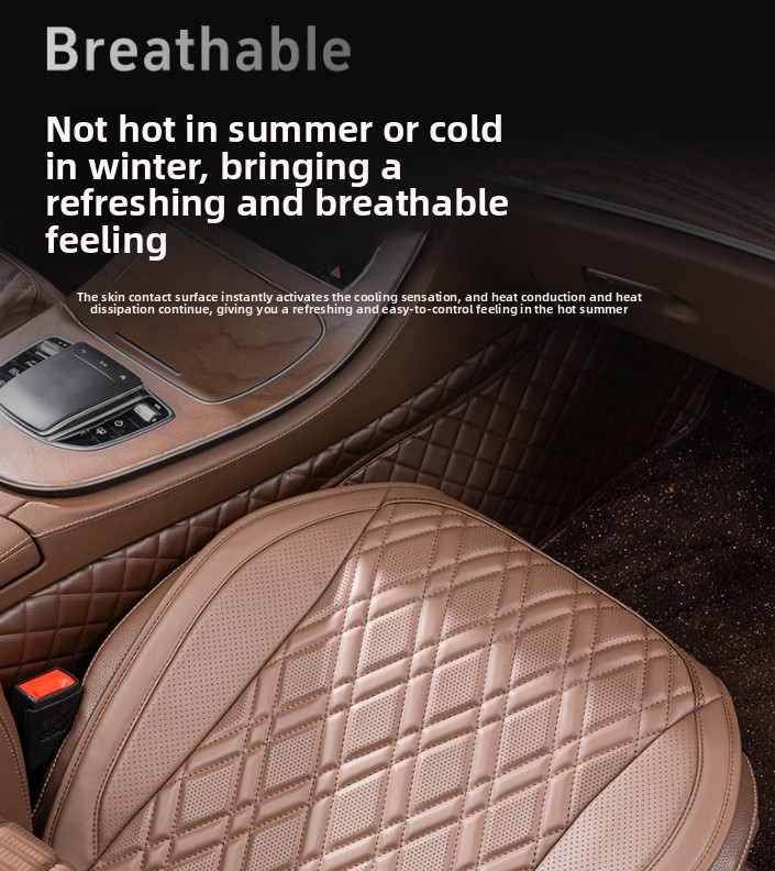 Car Seat Cushion- Premium Chestnut Brown - 3 Piece Set