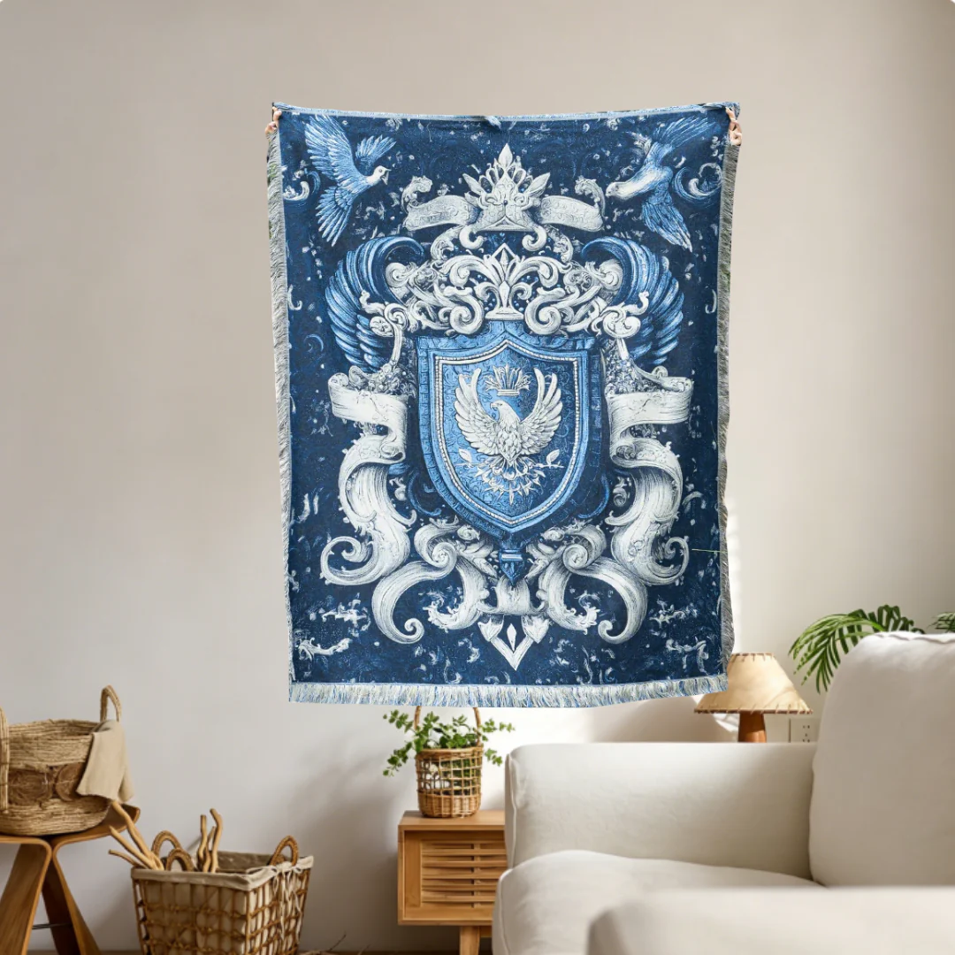 Home Decor Tapestry-Medieval Eagle Woven Blanket
