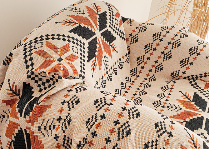 Home Decor Blanket-Orange Maple