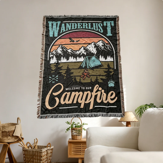 Home Decor Blanket-Campfire