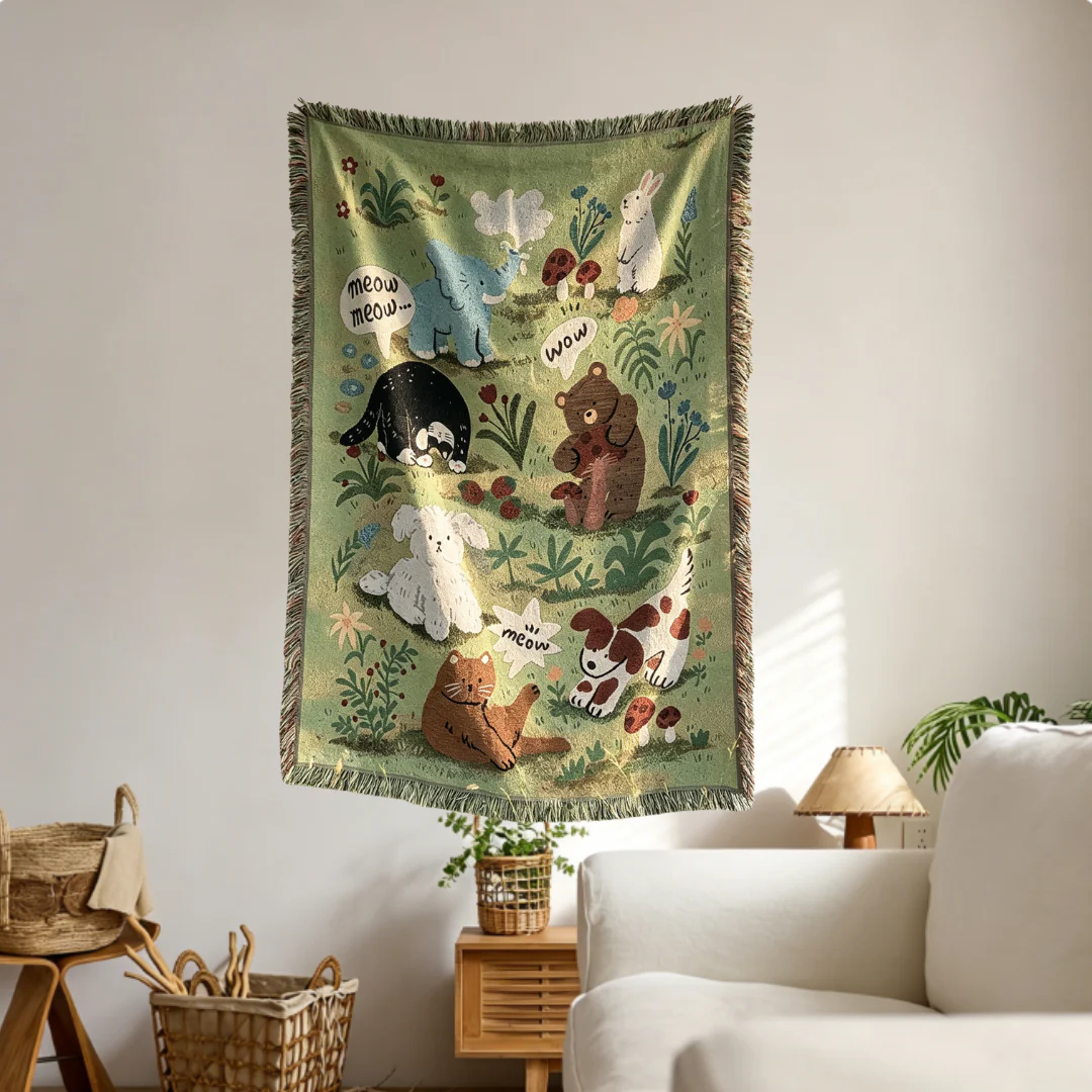 Home Decor Tapestry- Green Field Travel Notes