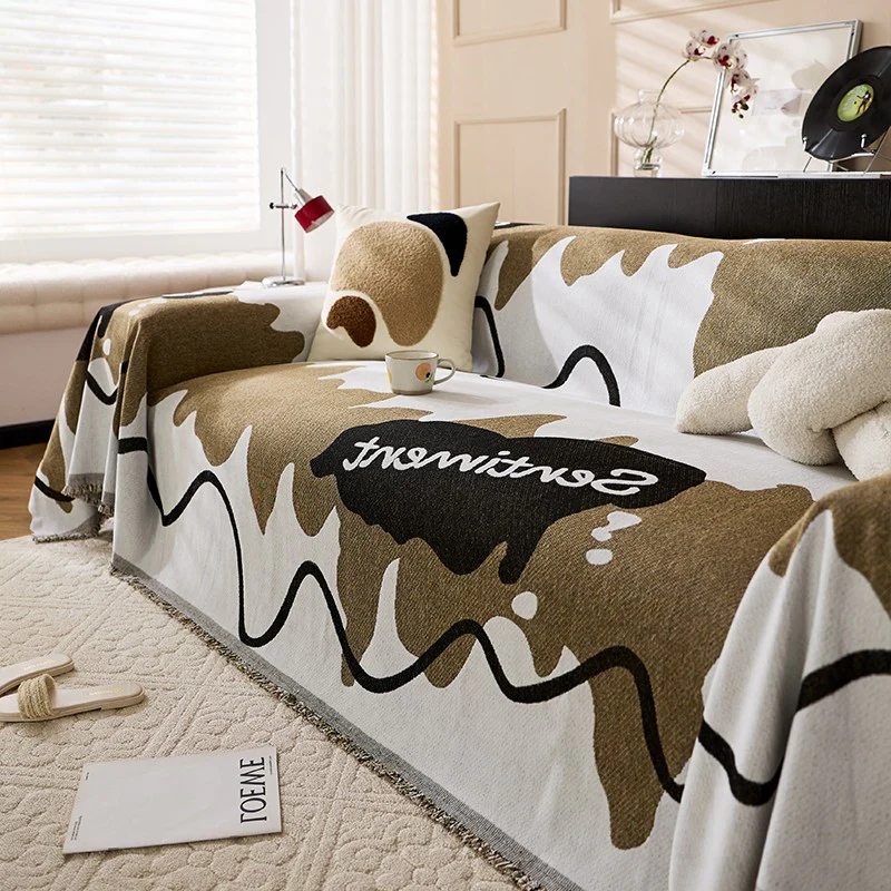 Home Decor Blanket-Wander Chenille - Coffee