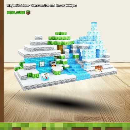 PIXEL CUBE Magnetice- [Amazon Ice and Snow] 680pcs