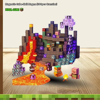 PIXEL CUBE Magnetic-[Hell Magma] 100pcs