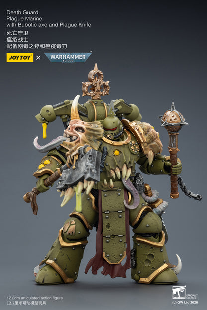 Death Guard Plague Marine Champion / Death Guard Plague Marine - "Warhammer 40k" 1/18 Action Figure By JOYTOY