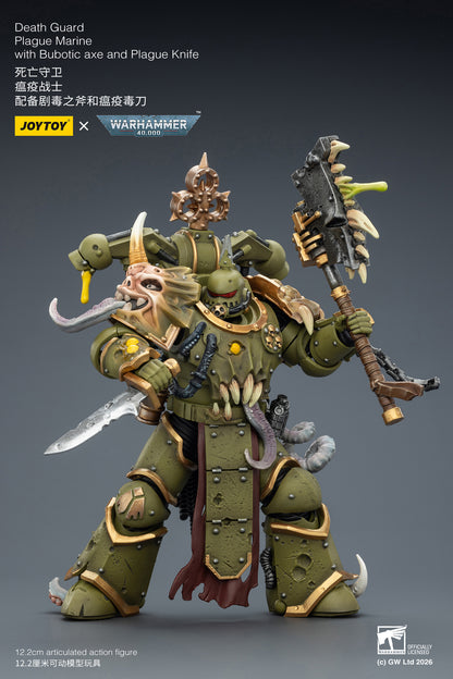 Death Guard Plague Marine Champion / Death Guard Plague Marine - "Warhammer 40k" 1/18 Action Figure By JOYTOY