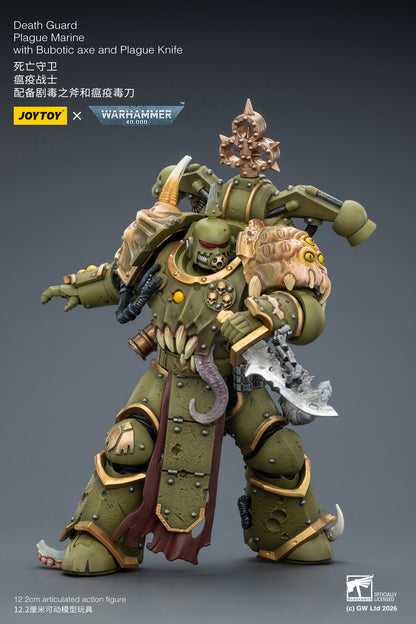 Death Guard Plague Marine Champion / Death Guard Plague Marine - "Warhammer 40k" 1/18 Action Figure By JOYTOY