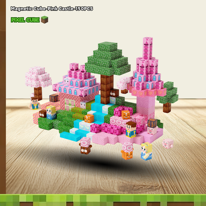 PIXEL CUBE Magnetice-[Pink Castle]-150PCS
