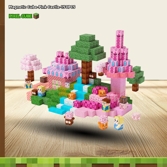 PIXEL CUBE Magnetice-[Pink Castle]-150PCS