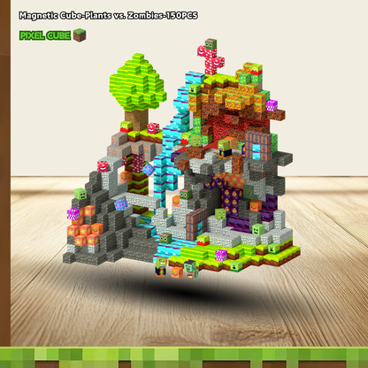 PIXEL CUBE Magnetice-[Plants vs. Zombies]-150PCS