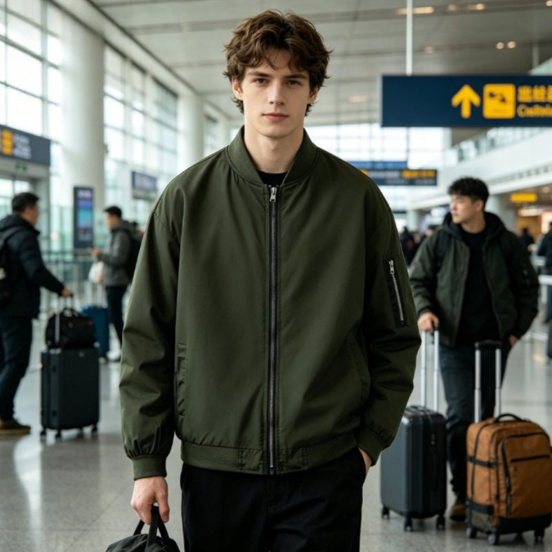 Waterproof Bomber Jacket- Green