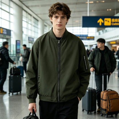 Waterproof Bomber Jacket- Green