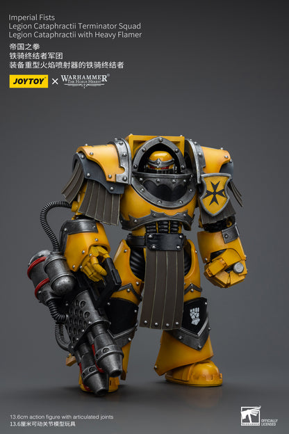 Imperial Fists Legion Cataphractii Terminator Squad Legion Cataphractii with Heavy Flamer -  Warhammer 40K Action Figure By JOYTOY