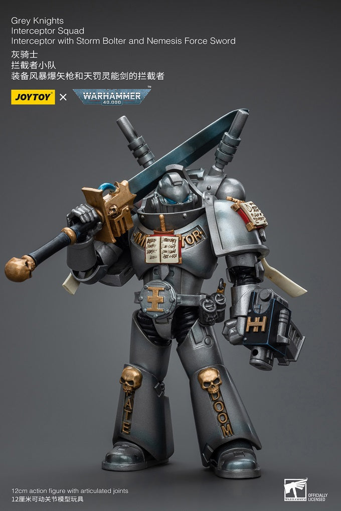 Grey Knights Interceptor Squad Interceptor with Storm Bolter and Nemesis Force Sword - Warhammer 40K Action Figure By JOYTOY