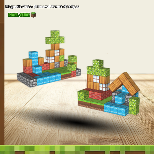 PIXEL CUBE Magnetice- [Primeval Forest-4] 64pcs