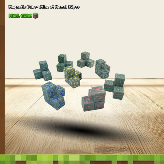 PIXEL CUBE Magnetic- [Mine at Home] 32pcs