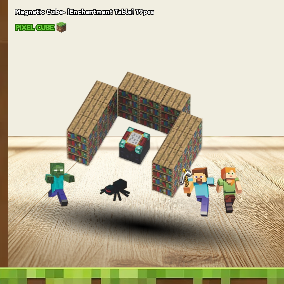 PIXEL CUBE Magnetic- [Enchantment Table] 19pcs