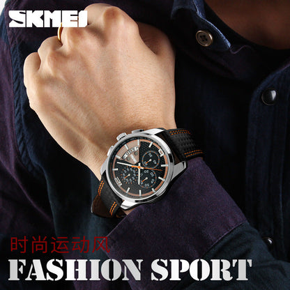 SKMEI-Fashion Business Men's Waterproof Quartz Watch-9106
