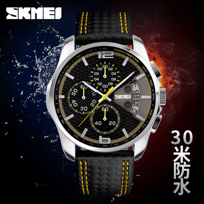 SKMEI-Fashion Business Men's Waterproof Quartz Watch-9106