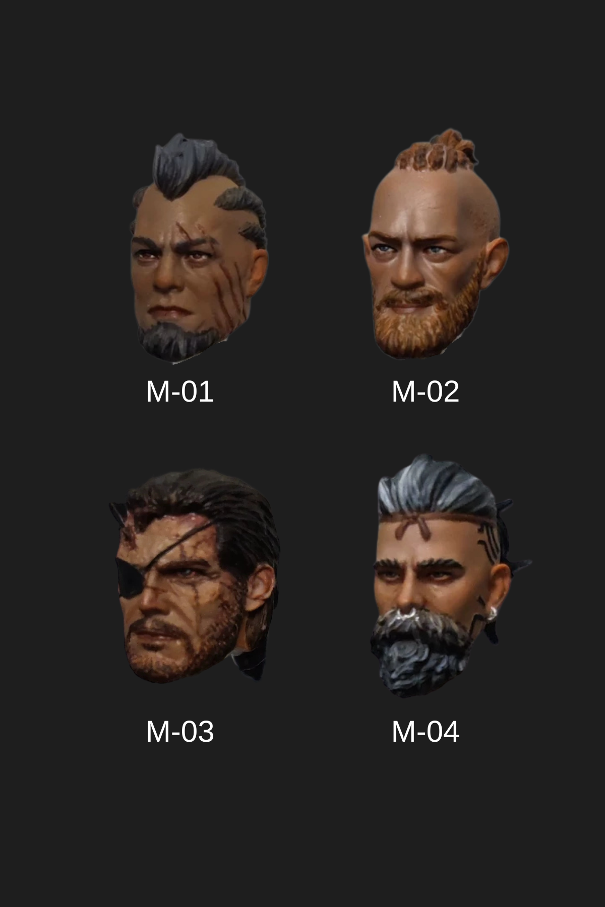Toy Parts - Male 1/18 Head Sculpture