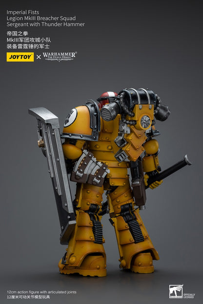 Imperial Fists Legion MkIII Breacher Squad Sergeant with Thunder Hammer - Warhammer The Horus Heresy Action Figure By JOYTOY