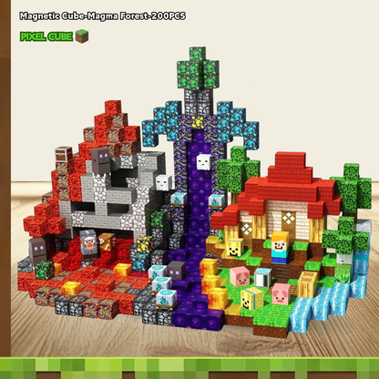 PIXEL CUBE Magnetice-[Magma Forest]-200PCS