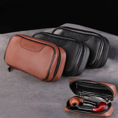 PU Leather - Large Capacity Pipe Bag(19*9.5*5.5 cm)