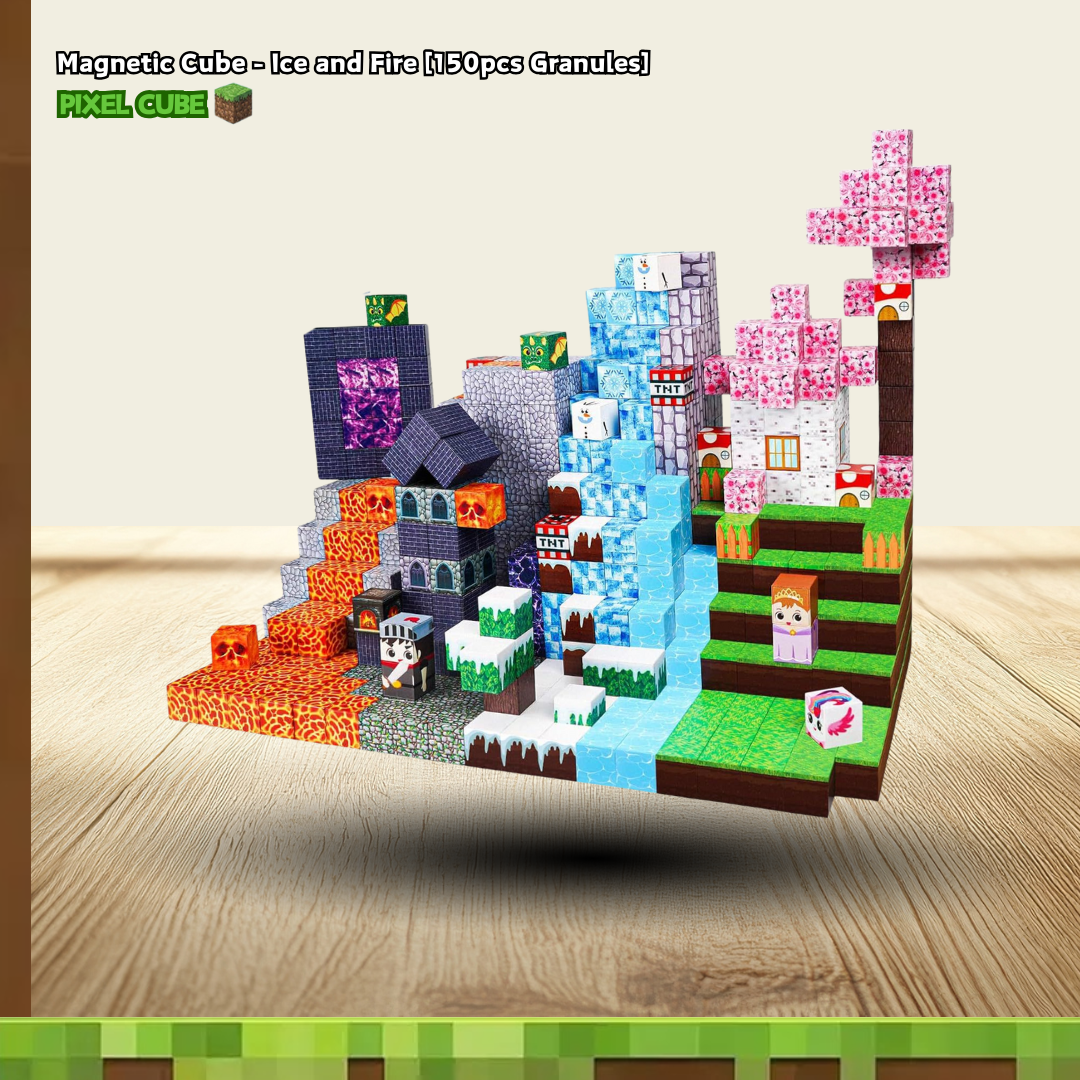 PIXEL CUBE Magnetic- [Ice and Fire ]150pcs