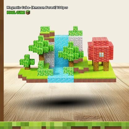 PIXEL CUBE Magnetice- [Amazon Forest] 100pcs