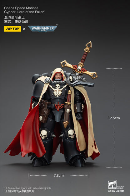 (RE-Run) Chaos Space Marines Cypher, Lord of the Fallen-1/18 warhammer 40k Action Figure By JOYTOY (Copy)