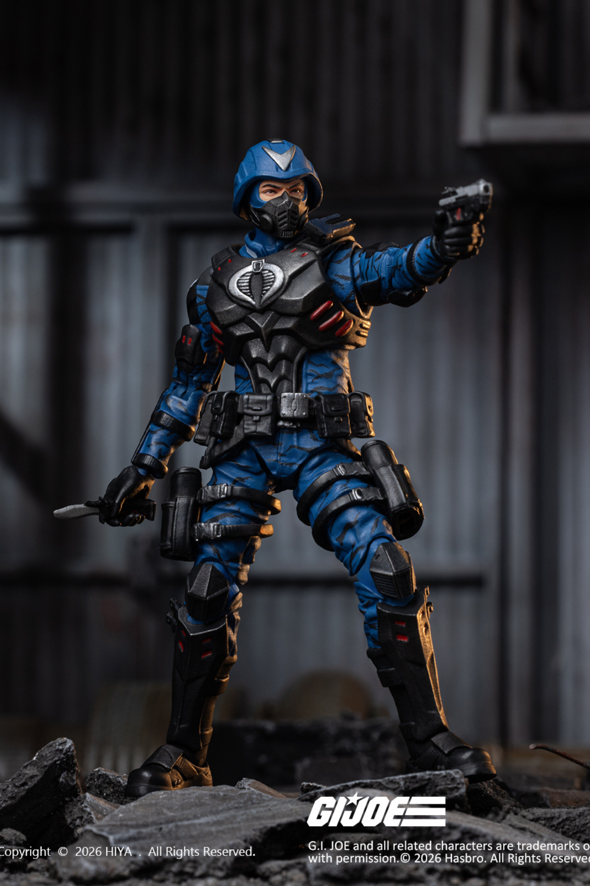 Exquisite Mini Series 1/18 Scale 4.1 Inch G.I.Joe Cobra Officer Action Figure By HIYA Toys