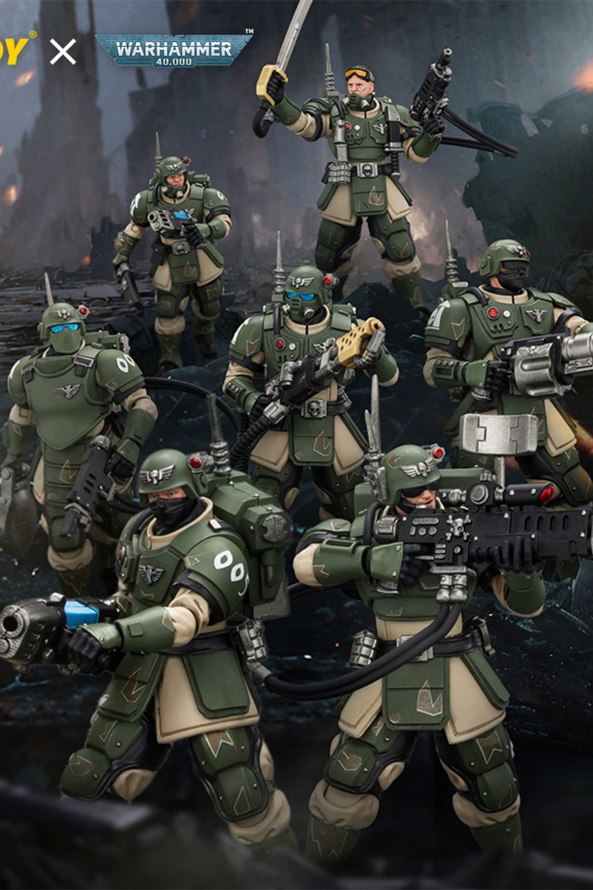 Astra Militarum Kasrkin Squad - Warhammer 40K 1/18 Action Figure By JOYTOY