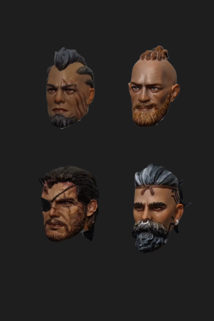 Toy Parts - Male 1/18 Head Sculpture