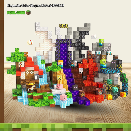 PIXEL CUBE Magnetice-[Magma Forest]-300PCS