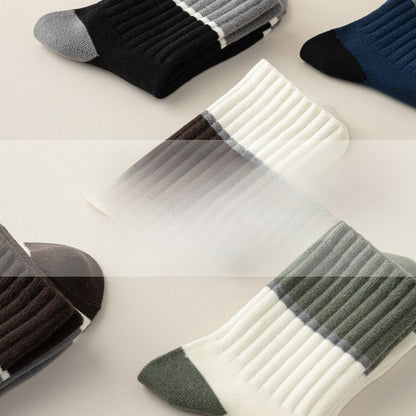 5 Pairs Pack-Medium tube men's socks
