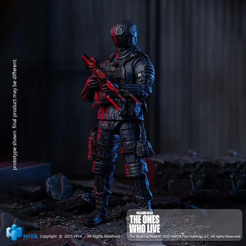 The Walking Dead The Ones Who Lived CRM Soldier - Exquisite Mini Series 1/18 Action Figure By HIYA Toys