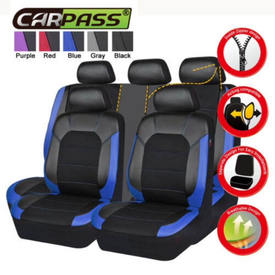 Car Seat Cushion - Bracket Sandwich Splicing Design (5-Seat 9-Piece Set)