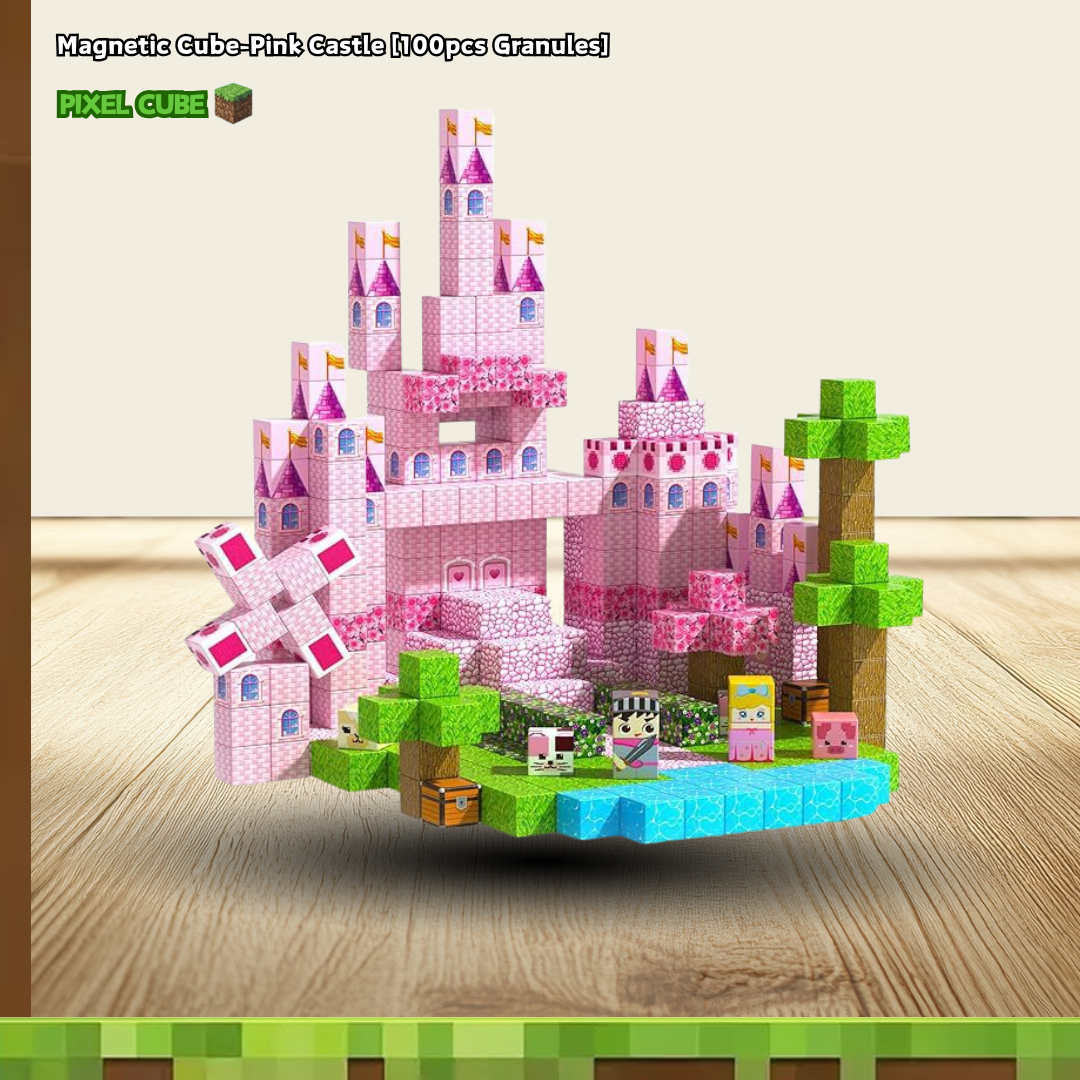PIXEL CUBE Magnetic-[Pink Castle ]100pcs