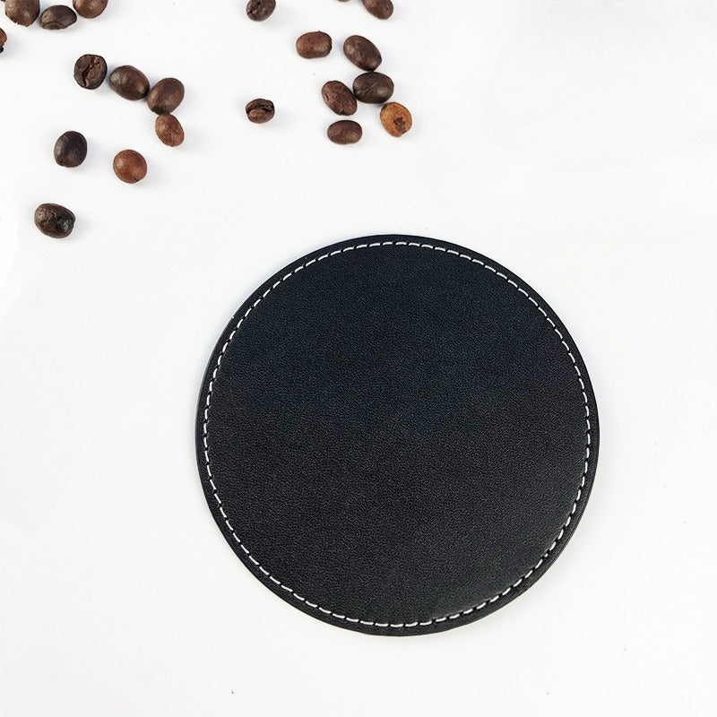 PU leather teacup mat - heat insulation and anti-scalding (round/square)