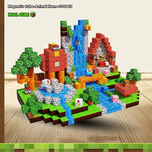 PIXEL CUBE Magnetice-[Animal Home]-100PCS