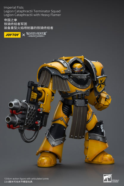 Imperial Fists Legion Cataphractii Terminator Squad Legion Cataphractii with Heavy Flamer -  Warhammer 40K Action Figure By JOYTOY