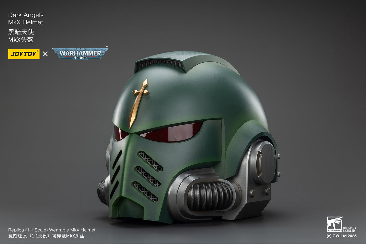 1:1  Dark Angels MkX Helmet-"Warhammer 40,000" 1/1 Action Figure By JOYTOY